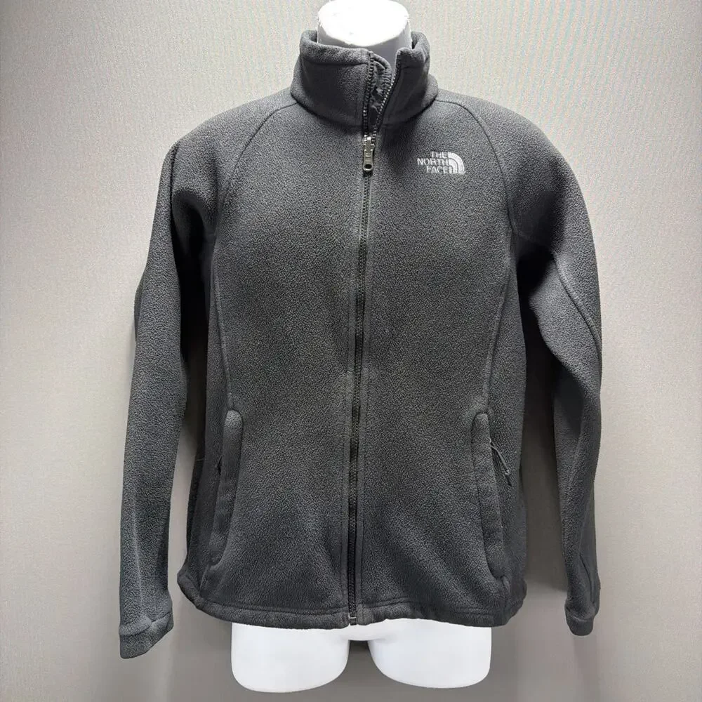 THE NORTH FACE Full Zip Up Long Sleeve Black Fleece Jacket Men's Size Small